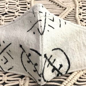 Handmade Mudcloth Face Mask with Opening